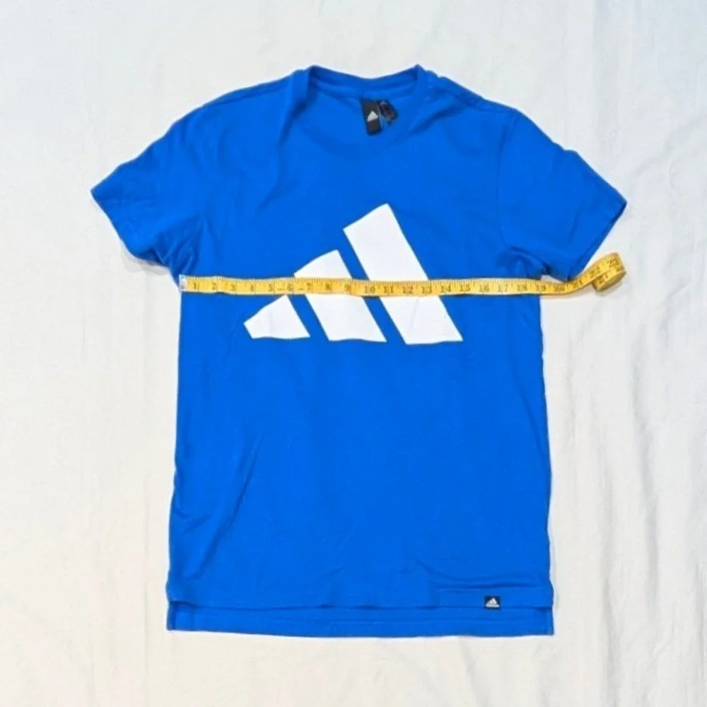 Adidas Mens Graphic T-Shirt Bundle 2 Pack Blue Teal Football Logo Medium